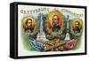 Gettysburg Commanders Brand Cigar Box Label-Lantern Press-Framed Stretched Canvas