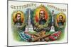 Gettysburg Commanders Brand Cigar Box Label-Lantern Press-Mounted Art Print