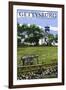 Gettysburg, Pennsylvania - Battlefield Tower-Lantern Press-Framed Premium Giclee Print