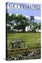 Gettysburg, Pennsylvania - Battlefield Tower-Lantern Press-Stretched Canvas