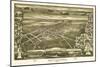 Gettysburg, Pennsylvania - Panoramic Map-Lantern Press-Mounted Art Print