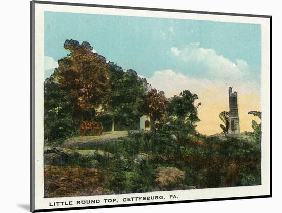 Gettysburg, Pennsylvania - View of Little Round Top, c.1928-Lantern Press-Mounted Art Print