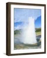 Geyser at Geysir Thermal Area, Near Reykjavik, Iceland, Polar Regions-Simon Harris-Framed Photographic Print