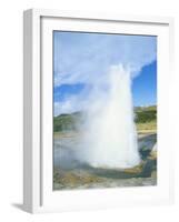 Geyser at Geysir Thermal Area, Near Reykjavik, Iceland, Polar Regions-Simon Harris-Framed Photographic Print