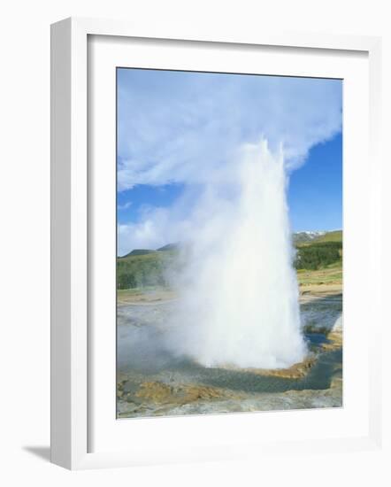 Geyser at Geysir Thermal Area, Near Reykjavik, Iceland, Polar Regions-Simon Harris-Framed Photographic Print