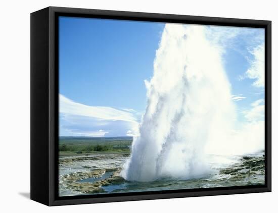 Geyser at Geysir Thermal Area, Near Reykjavik, Iceland, Polar Regions-Simon Harris-Framed Stretched Canvas