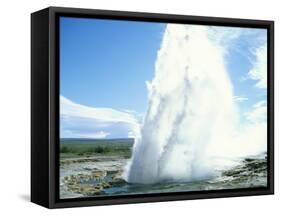 Geyser at Geysir Thermal Area, Near Reykjavik, Iceland, Polar Regions-Simon Harris-Framed Stretched Canvas