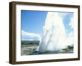 Geyser at Geysir Thermal Area, Near Reykjavik, Iceland, Polar Regions-Simon Harris-Framed Photographic Print