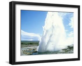 Geyser at Geysir Thermal Area, Near Reykjavik, Iceland, Polar Regions-Simon Harris-Framed Photographic Print