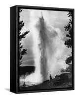Geyser Erupting in Yellowstone Park-Alfred Eisenstaedt-Framed Stretched Canvas