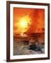 Geyser Steaming At Sunset, Yellowstone Park-Tony Craddock-Framed Photographic Print