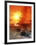 Geyser Steaming At Sunset, Yellowstone Park-Tony Craddock-Framed Photographic Print