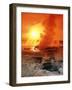 Geyser Steaming At Sunset, Yellowstone Park-Tony Craddock-Framed Photographic Print