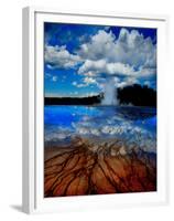 Geyser with Vapor Ring-Howard Ruby-Framed Premium Photographic Print