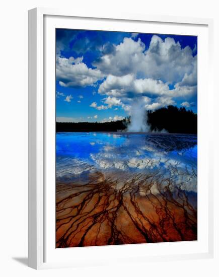 Geyser with Vapor Ring-Howard Ruby-Framed Premium Photographic Print