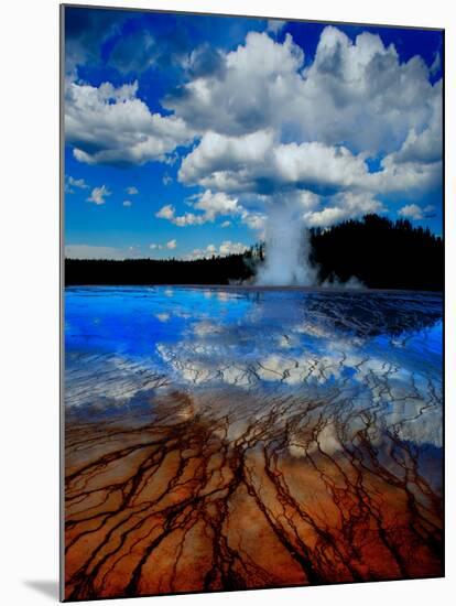 Geyser with Vapor Ring-Howard Ruby-Mounted Photographic Print