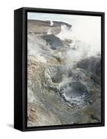 Geysers and Boiling Mud, Sol De Mamama Geyser, Altiplano, Bolivia-Doug Allan-Framed Stretched Canvas