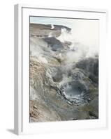 Geysers and Boiling Mud, Sol De Mamama Geyser, Altiplano, Bolivia-Doug Allan-Framed Photographic Print