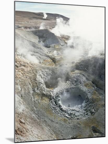 Geysers and Boiling Mud, Sol De Mamama Geyser, Altiplano, Bolivia-Doug Allan-Mounted Photographic Print