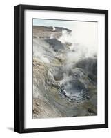 Geysers and Boiling Mud, Sol De Mamama Geyser, Altiplano, Bolivia-Doug Allan-Framed Photographic Print