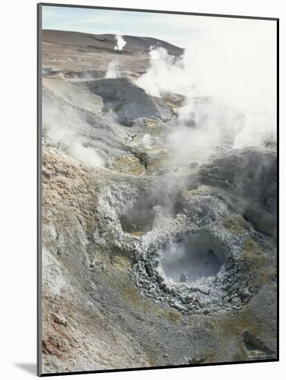 Geysers and Boiling Mud, Sol De Mamama Geyser, Altiplano, Bolivia-Doug Allan-Mounted Photographic Print