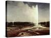 Geysers in Yellowstone Park-Albert Bierstadt-Stretched Canvas