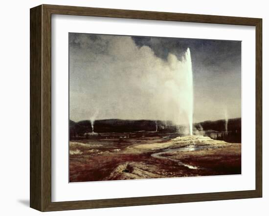 Geysers in Yellowstone Park-Albert Bierstadt-Framed Giclee Print