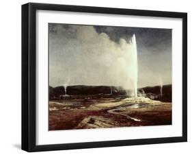 Geysers in Yellowstone Park-Albert Bierstadt-Framed Giclee Print