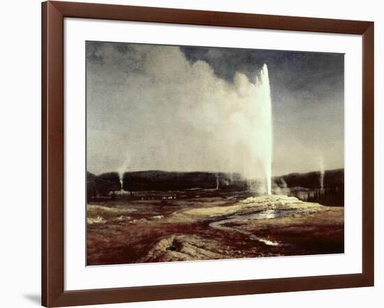 Geysers in Yellowstone Park-Albert Bierstadt-Framed Giclee Print