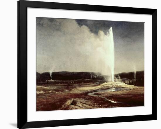 Geysers in Yellowstone Park-Albert Bierstadt-Framed Giclee Print