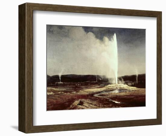 Geysers in Yellowstone Park-Albert Bierstadt-Framed Giclee Print