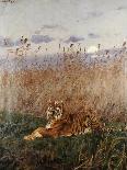 Lions Stalking-Geza Vastagh-Giclee Print