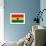 Ghana Flag Design with Wood Patterning - Flags of the World Series-Philippe Hugonnard-Framed Art Print displayed on a wall
