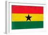 Ghana Flag Design with Wood Patterning - Flags of the World Series-Philippe Hugonnard-Framed Art Print