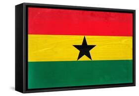 Ghana Flag Design with Wood Patterning - Flags of the World Series-Philippe Hugonnard-Framed Stretched Canvas