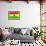 Ghana National Flag-null-Framed Art Print displayed on a wall