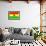 Ghana National Flag-null-Framed Art Print displayed on a wall