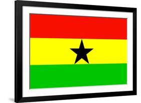 Ghana National Flag-null-Framed Art Print