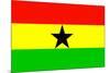 Ghana National Flag-null-Mounted Art Print