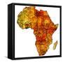 Ghana on Actual Map of Africa-michal812-Framed Stretched Canvas