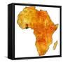 Ghana on Actual Map of Africa-michal812-Framed Stretched Canvas