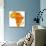 Ghana on Actual Map of Africa-michal812-Stretched Canvas displayed on a wall