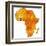 Ghana on Actual Map of Africa-michal812-Framed Art Print