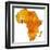 Ghana on Actual Map of Africa-michal812-Framed Art Print