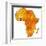 Ghana on Actual Map of Africa-michal812-Framed Art Print