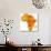 Ghana on Actual Map of Africa-michal812-Art Print displayed on a wall