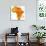 Ghana on Actual Map of Africa-michal812-Art Print displayed on a wall