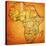 Ghana on Actual Map of Africa-michal812-Stretched Canvas