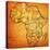 Ghana on Actual Map of Africa-michal812-Stretched Canvas