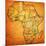 Ghana on Actual Map of Africa-michal812-Mounted Art Print